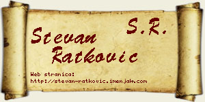 Stevan Ratković vizit kartica